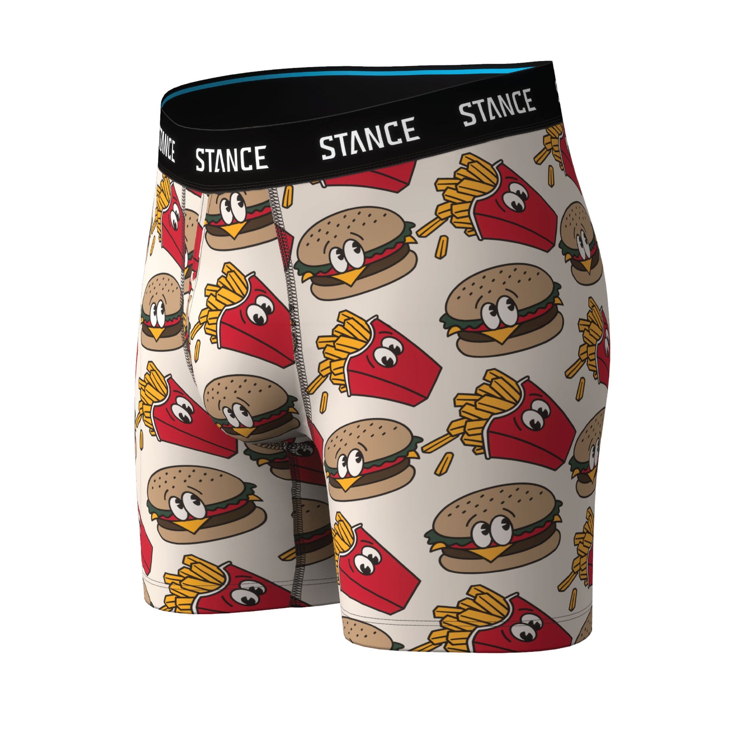 Poly Boxer Brief - Burgers & Fries