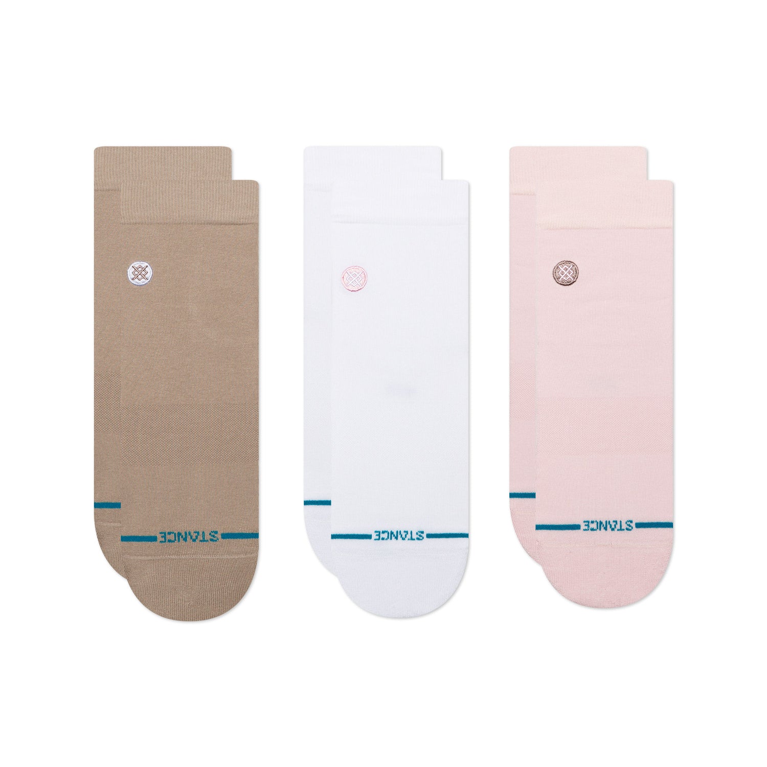 Icon Lowrider Quarter Socks 3 Pack - Multi