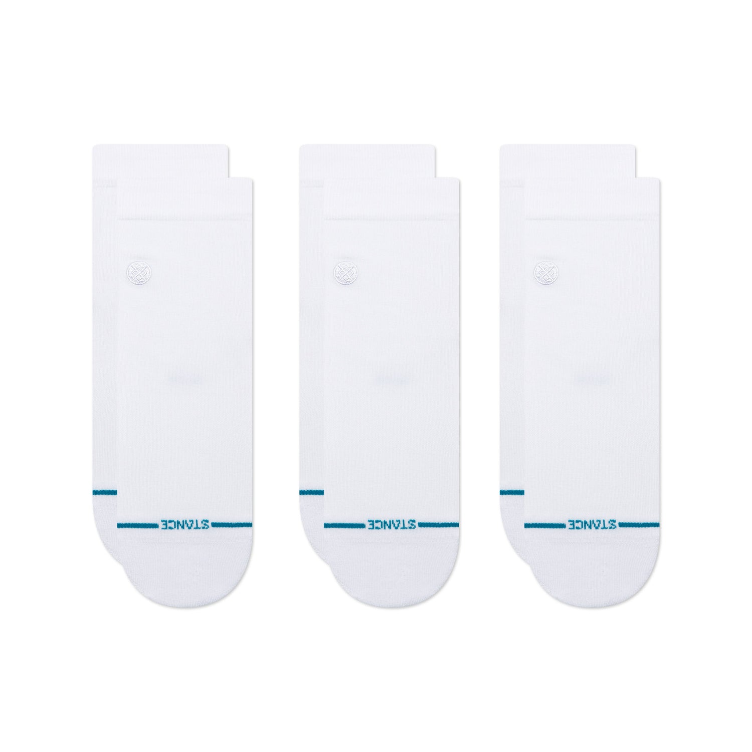 Icon Lowrider Quarter Socks 3 Pack - White