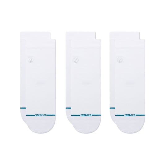 Icon Lowrider Quarter Socks 3 Pack - White