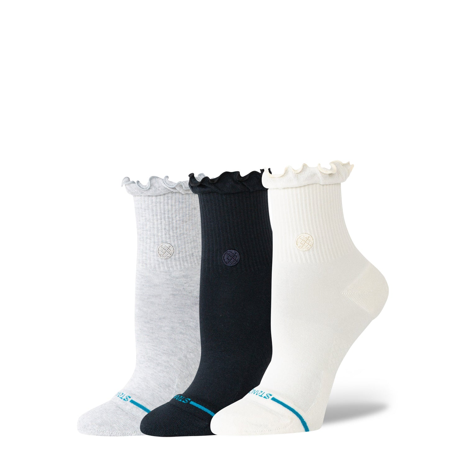 Ruffle Icon Quarter Socks 3 Pack - Multi