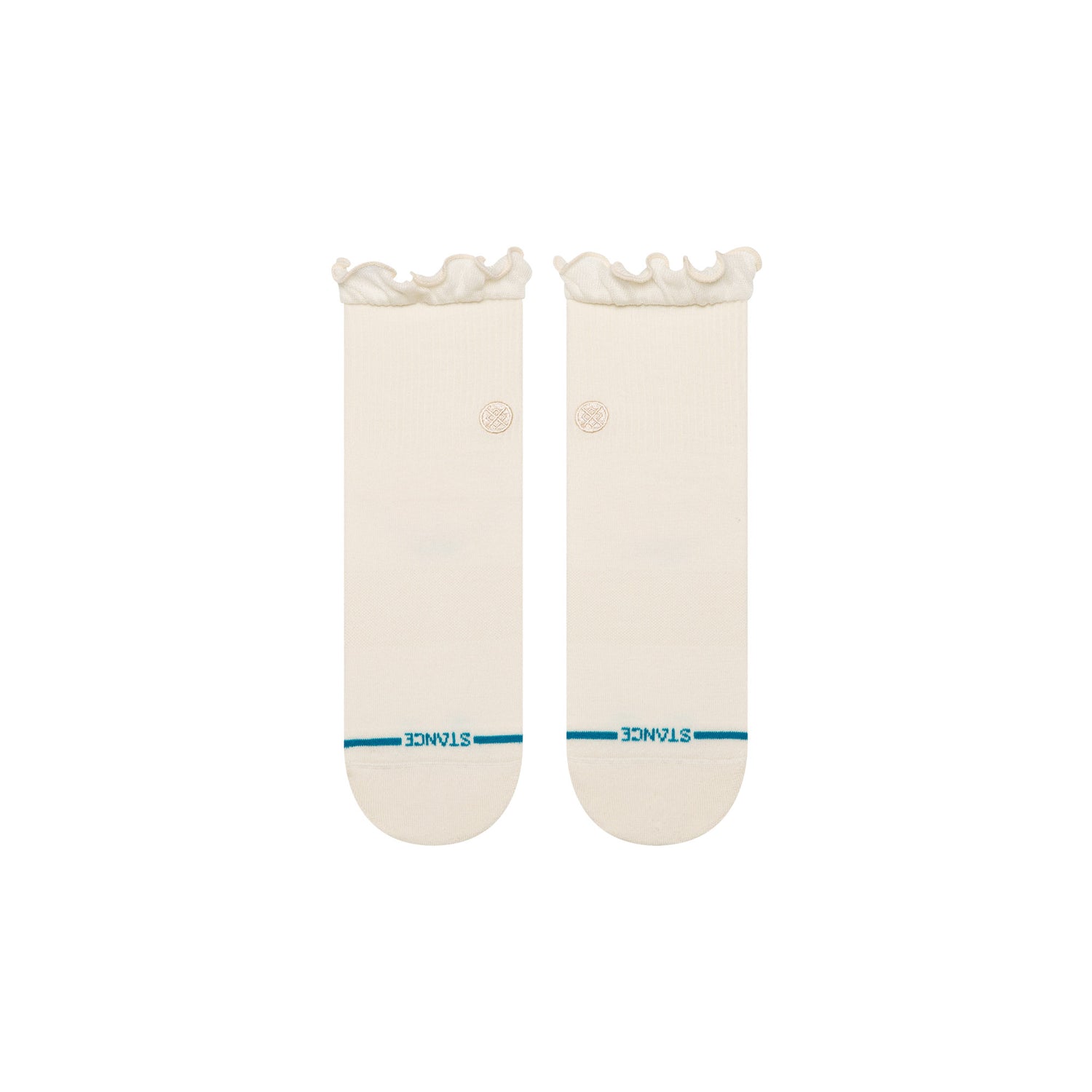 Ruffle Icon Quarter Socks - Ivory