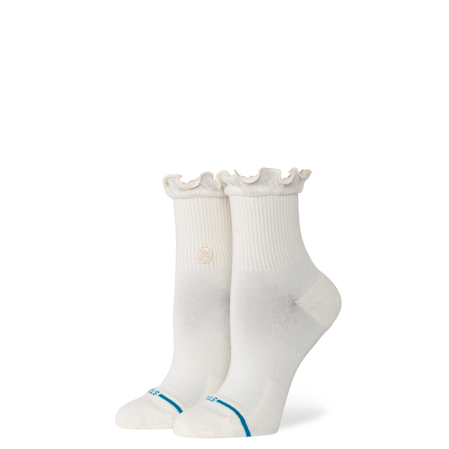 Ruffle Icon Quarter Socks - Ivory