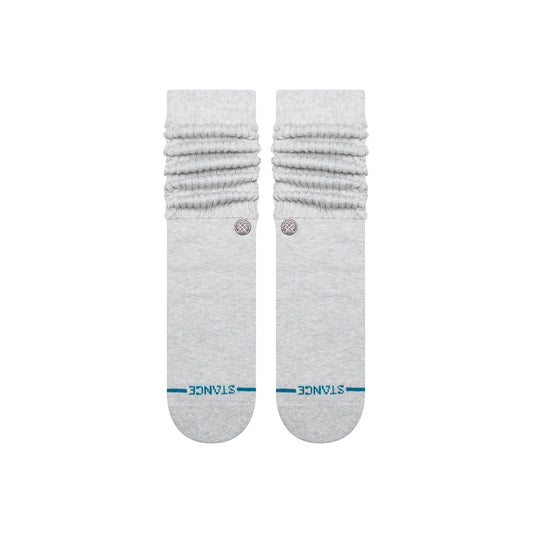 WOMENS ICON SLOUCH CREW - HEATHER GREY