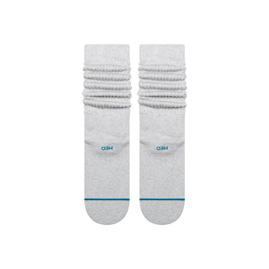 WOMENS ICON SLOUCH CREW - HEATHER GREY