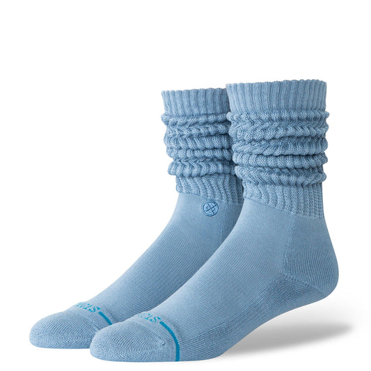 Icon Slouch Crew Socks - Windward Blue