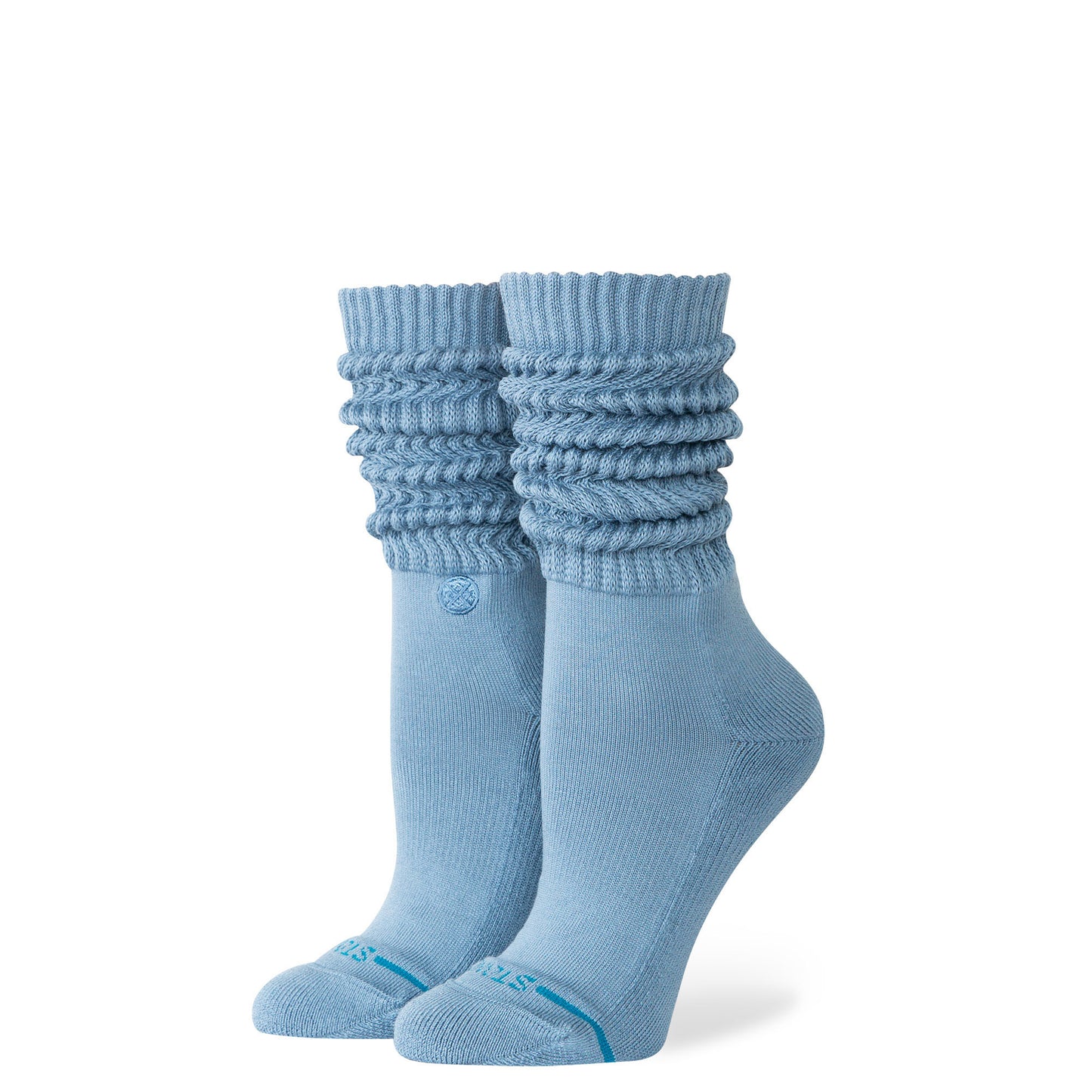 Icon Slouch Crew Socks - Windward Blue