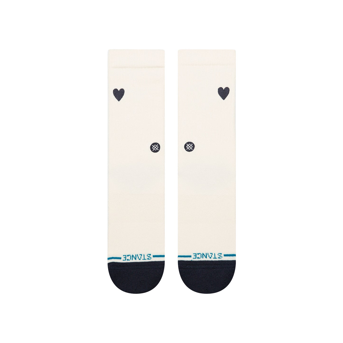 Heart Crew Socks - Canvas