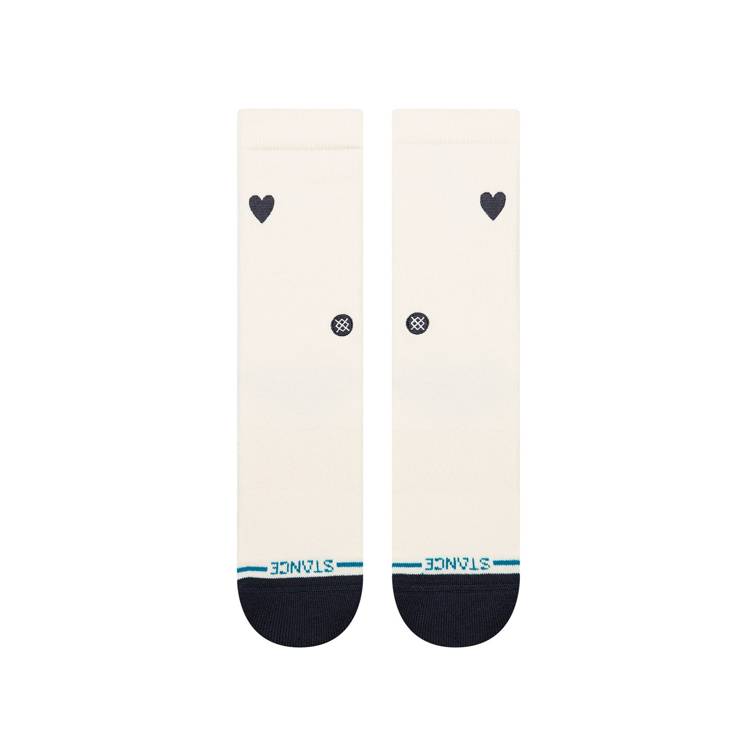 Heart Crew Socks - Canvas
