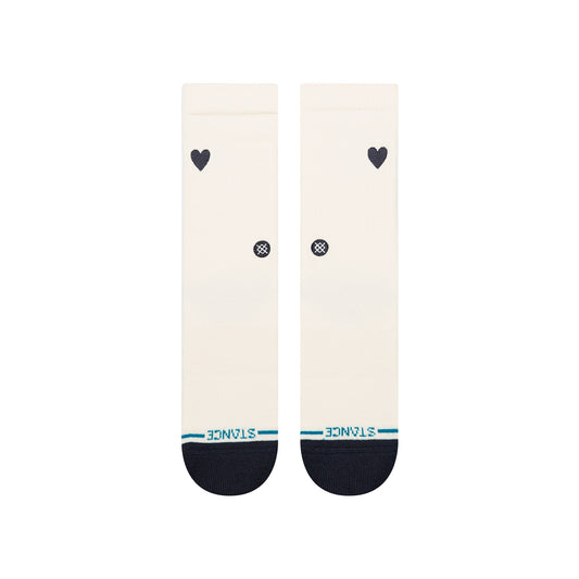 Heart Crew Socks - Canvas