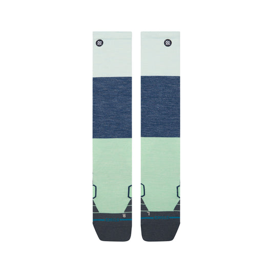 Wool Snow OTC Socks - Blocked Light Blue