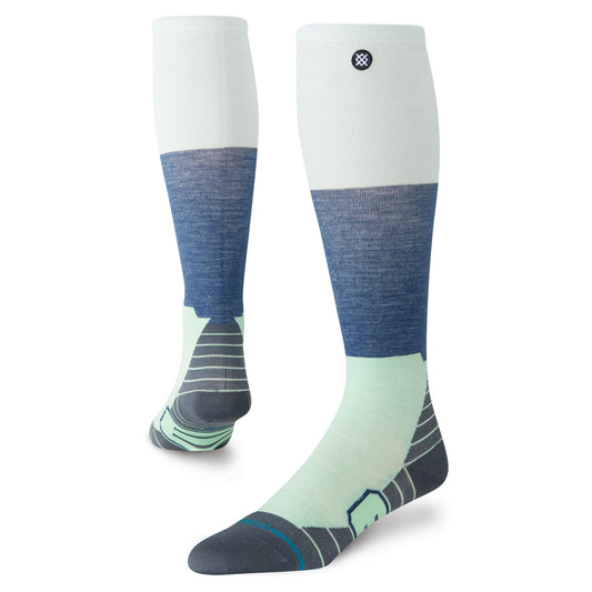Wool Snow OTC Socks - Blocked Light Blue